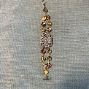 Stone and Silver Bracelet